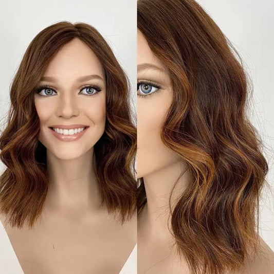 Brazilian virgin cuticle aligned human hair highlights colored waves
