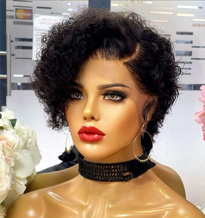 Vietnamese Hair Natural Black Water Wave Short Pixie