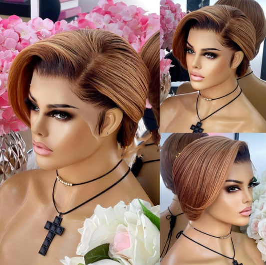Vietnamese Hair Natural Black Water Wave Short Pixie